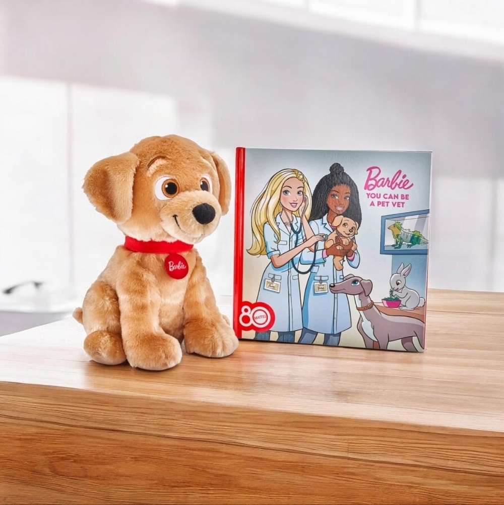 Kohl's Cares Mattel 80th Barbie Plush Toy Dog & Book Barbie Vet